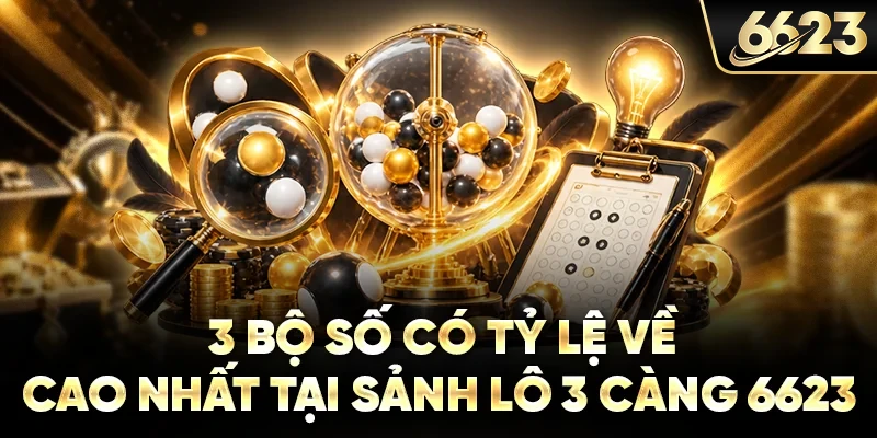 3 bộ số có tỷ lệ về cao nhất tại sảnh lô 3 càng 6623